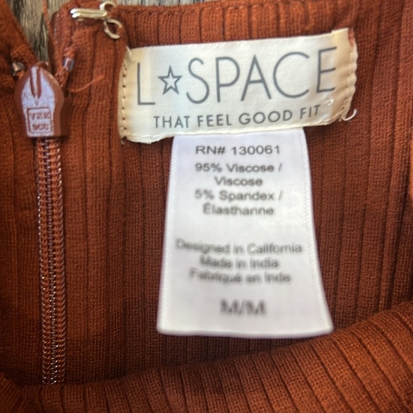 L*Space Jumpsuit Brown Selena Jumper Size Medium Sleeveless Lspace Pockets - Picture 3 of 10
